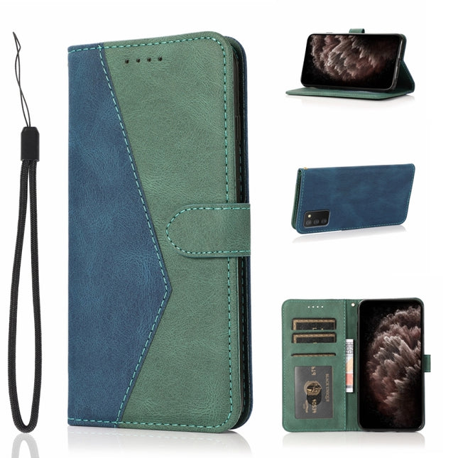 Dual-color Stitching Leather Phone Case, For Samsung Galaxy A03s, For Samsung Galaxy A10 / M10, For Samsung Galaxy A10s, For Samsung Galaxy A11