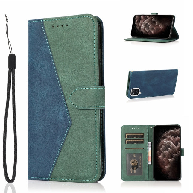 Dual-color Stitching Leather Phone Case, For Samsung Galaxy A12 5G/4G / M12, For Samsung Galaxy A14 / A04s, For Samsung Galaxy A20 / A30 / M10s, For Samsung Galaxy A20e
