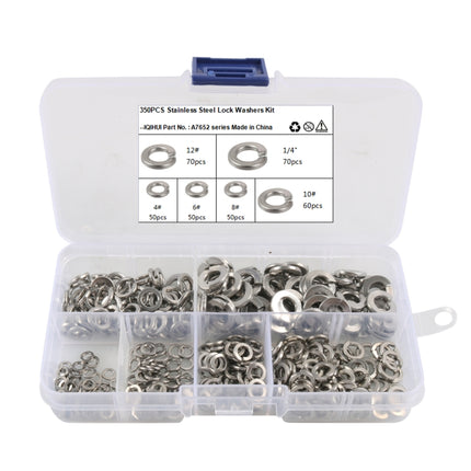 A7652 350 in 1 6 Sizes 304 Stainless Steel Split Lock Spring Washer Kit, A7652