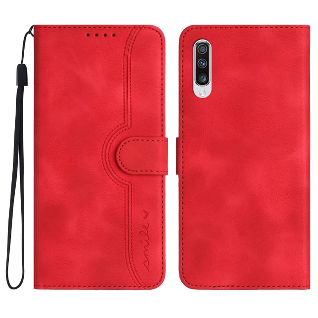 Heart Pattern Skin Feel Leather Phone Case, For Samsung Galaxy A50/A50s, For Samsung Galaxy A51 4G, For Samsung Galaxy A51 5G, For Samsung Galaxy A52 4G/5G