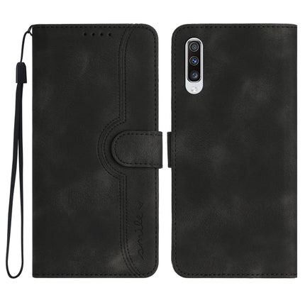 Heart Pattern Skin Feel Leather Phone Case, For Samsung Galaxy A50/A50s, For Samsung Galaxy A51 4G, For Samsung Galaxy A51 5G, For Samsung Galaxy A52 4G/5G