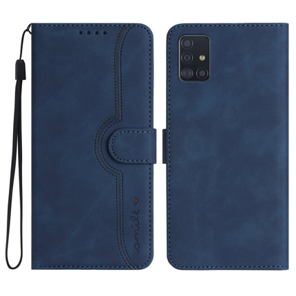 Heart Pattern Skin Feel Leather Phone Case, For Samsung Galaxy A50/A50s, For Samsung Galaxy A51 4G, For Samsung Galaxy A51 5G, For Samsung Galaxy A52 4G/5G