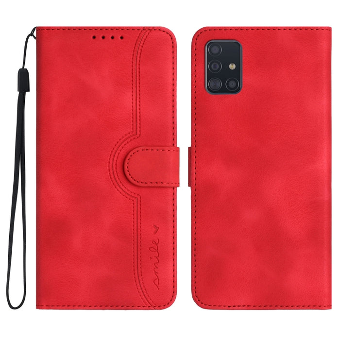 Heart Pattern Skin Feel Leather Phone Case, For Samsung Galaxy A71 5G, For Samsung Galaxy A72 4G/5G, For Samsung Galaxy A73 5G, For Samsung Galaxy M13 India/F13