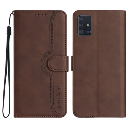 Heart Pattern Skin Feel Leather Phone Case, For Samsung Galaxy A71 5G, For Samsung Galaxy A72 4G/5G, For Samsung Galaxy A73 5G, For Samsung Galaxy M13 India/F13