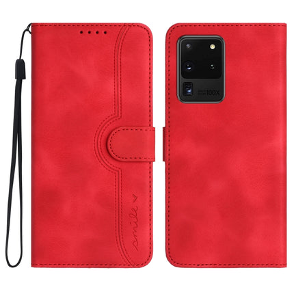 Heart Pattern Skin Feel Leather Phone Case, For Samsung Galaxy S20 Ultra, For Samsung Galaxy S21 5G, For Samsung Galaxy S21 FE 5G, For Samsung Galaxy S21+ 5G