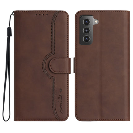 Heart Pattern Skin Feel Leather Phone Case, For Samsung Galaxy S20 Ultra, For Samsung Galaxy S21 5G, For Samsung Galaxy S21 FE 5G, For Samsung Galaxy S21+ 5G