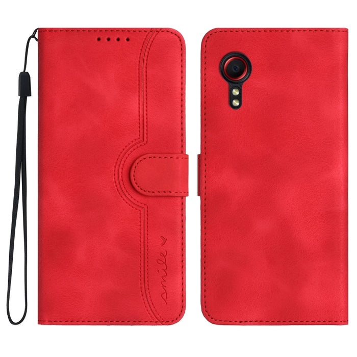 Heart Pattern Skin Feel Leather Phone Case, For Samsung Galaxy Xcover 5, For Samsung Galaxy Xcover6 Pro