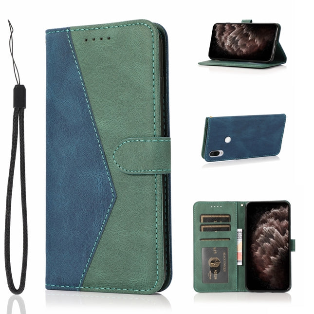 Dual-color Stitching Leather Phone Case, For Xiaomi Redmi Note 7 / 7 Pro, For Xiaomi Redmi K40, For Xiaomi Redmi 9, For Xiaomi Redmi 9A