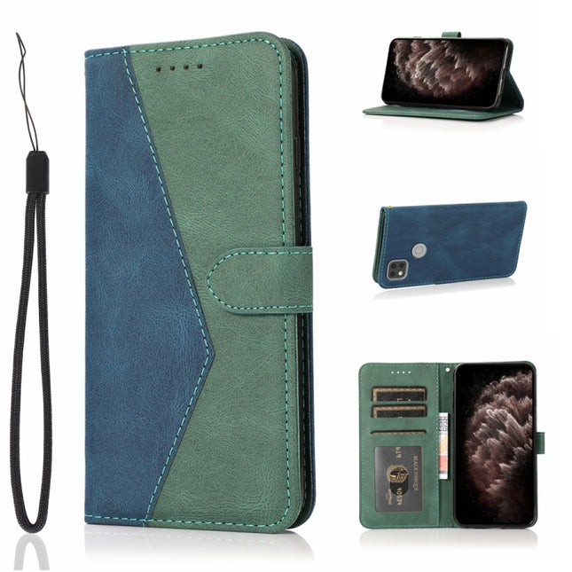Dual-color Stitching Leather Phone Case, For Xiaomi Redmi 9C, For Xiaomi Redmi 9T