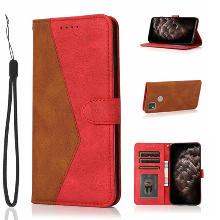 Dual-color Stitching Leather Phone Case, For Xiaomi Redmi 9C, For Xiaomi Redmi 9T