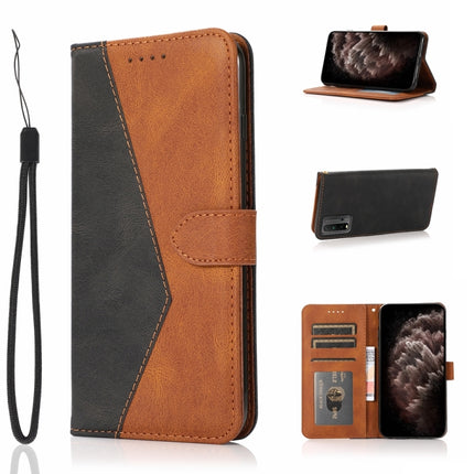 Dual-color Stitching Leather Phone Case, For Xiaomi Redmi 9C, For Xiaomi Redmi 9T