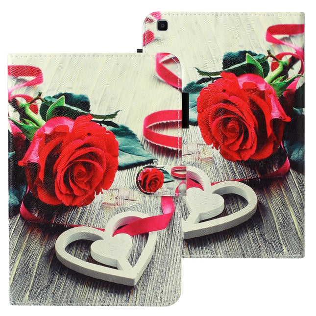 Cross Texture Painted Horizontal  Leather Case with Sleep / Wake-up Function & Card Slot & Holder & Wallet, For Galaxy Tab A 8.0 (2019) T290, For Galaxy Tab A 10.1 (2019) T510, For Galaxy Tab S5e T720, For iPad Air, For iPad 10.2�����������������������...