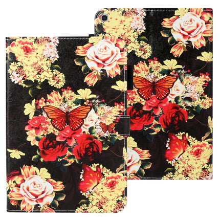 Horizontale Lederhülle mit Kreuzstruktur, Schlaf-/Weckfunktion, Kartenfach, Halterung und Geldbörse, für Galaxy Tab A 8.0 (2019) T290, für Galaxy Tab A 10.1 (2019) T510, für Galaxy Tab S5e T720, für iPad Air, für iPad 10.2