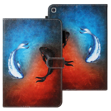 Horizontale Lederhülle mit Kreuzstruktur, Schlaf-/Weckfunktion, Kartenfach, Halterung und Geldbörse, für Galaxy Tab A 8.0 (2019) T290, für Galaxy Tab A 10.1 (2019) T510, für Galaxy Tab S5e T720, für iPad Air, für iPad 10.2