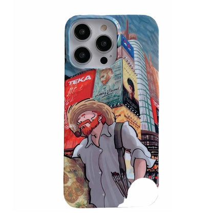 Oil Painting Glossy PC Phone Case, For iPhone 13 Pro Max, For iPhone 12, For iPhone 12 Pro, For iPhone 12 Pro Max, For iPhone 11, For iPhone 11 Pro Max