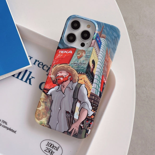 Oil Painting Glossy PC Phone Case, For iPhone 13 Pro Max, For iPhone 12, For iPhone 12 Pro, For iPhone 12 Pro Max, For iPhone 11, For iPhone 11 Pro Max