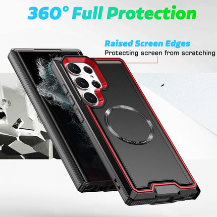 Armour Two-color MagSafe Magnetic TPU + PC Phone Case, For Samsung Galaxy S23 5G, For Samsung Galaxy S23+ 5G, For Samsung Galaxy S23 Ultra 5G