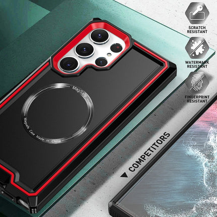 Armour Two-color MagSafe Magnetic TPU + PC Phone Case, For Samsung Galaxy S23 5G, For Samsung Galaxy S23+ 5G, For Samsung Galaxy S23 Ultra 5G