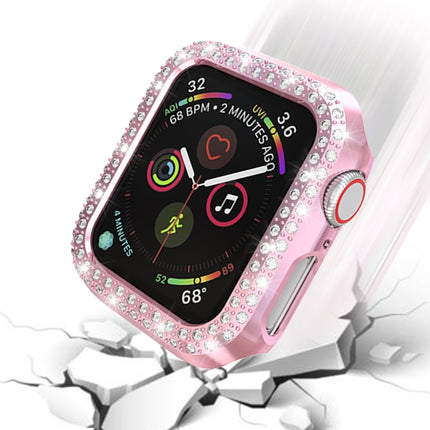 Double Row Diamonds PC Protective Case, For Apple Watch Series 6 / 5 / 4 / SE 2025 / 2023 / 2022 44mm, For Apple Watch Series 3 & 2 & 1 38mm