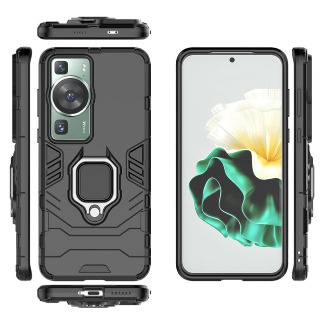 PC + TPU Shockproof Protective Phone Case with Magnetic Ring Holder, For Huawei P60