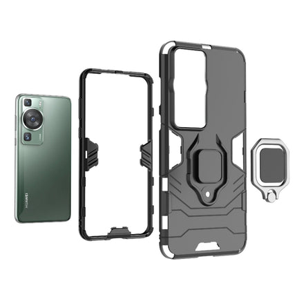 PC + TPU Shockproof Protective Phone Case with Magnetic Ring Holder, For Huawei P60