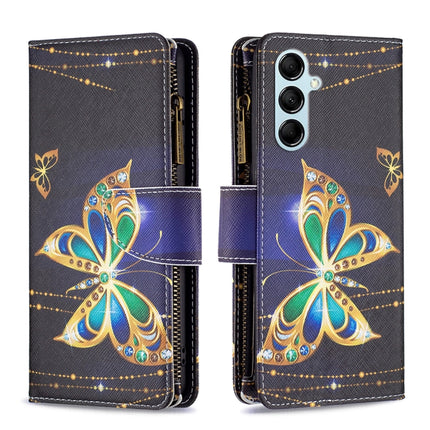 Colored Drawing Pattern Zipper Leather Phone Case, For Samsung Galaxy M14 5G