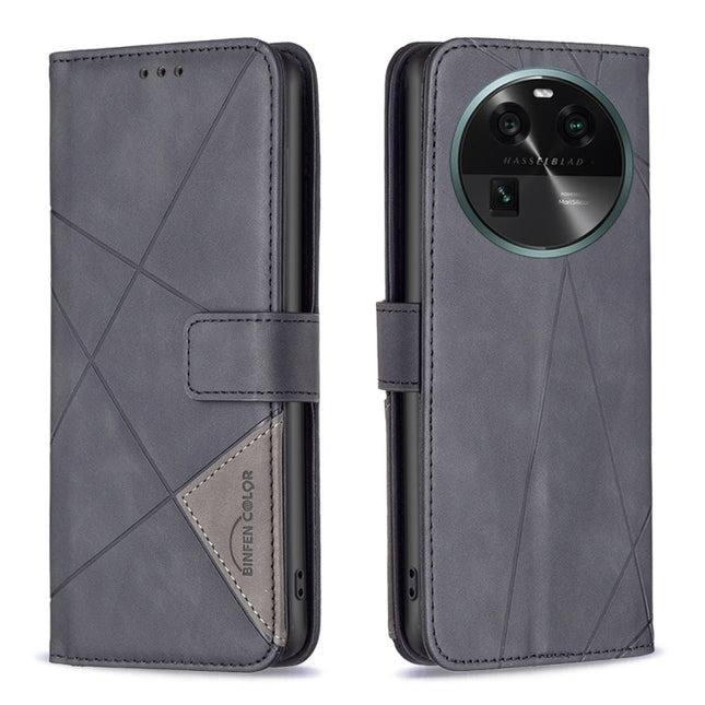 Magnetic Buckle Rhombus Texture Leather Phone Case, For OPPO Find X6 5G, For OPPO Find X6 Pro 5G, For Realme C55, For Xiaomi Redmi Note 12 4G Global