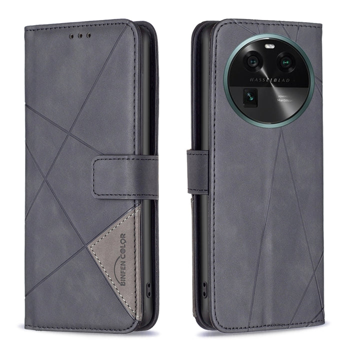 Magnetic Buckle Rhombus Texture Leather Phone Case, For OPPO Find X6 5G, For OPPO Find X6 Pro 5G, For Realme C55, For Xiaomi Redmi Note 12 4G Global