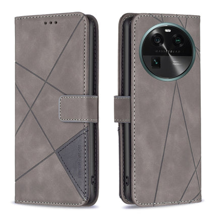 Magnetic Buckle Rhombus Texture Leather Phone Case, For OPPO Find X6 5G, For OPPO Find X6 Pro 5G, For Realme C55, For Xiaomi Redmi Note 12 4G Global