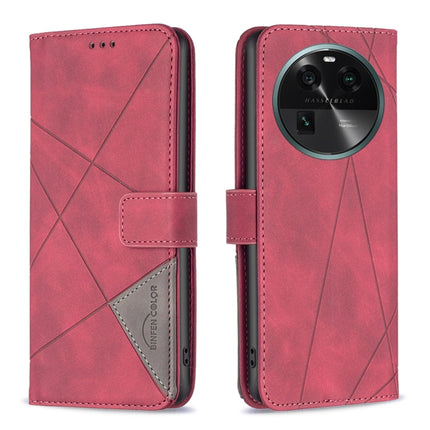 Magnetic Buckle Rhombus Texture Leather Phone Case, For OPPO Find X6 5G, For OPPO Find X6 Pro 5G, For Realme C55, For Xiaomi Redmi Note 12 4G Global