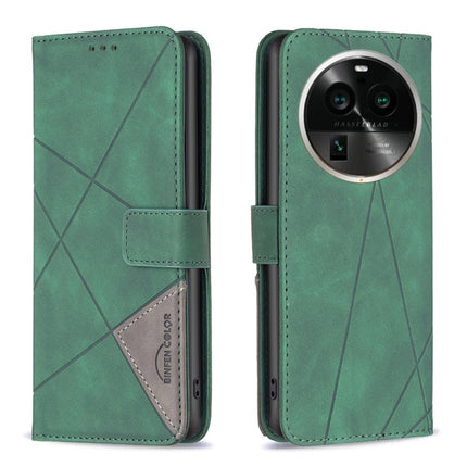 Magnetic Buckle Rhombus Texture Leather Phone Case, For OPPO Find X6 5G, For OPPO Find X6 Pro 5G, For Realme C55, For Xiaomi Redmi Note 12 4G Global