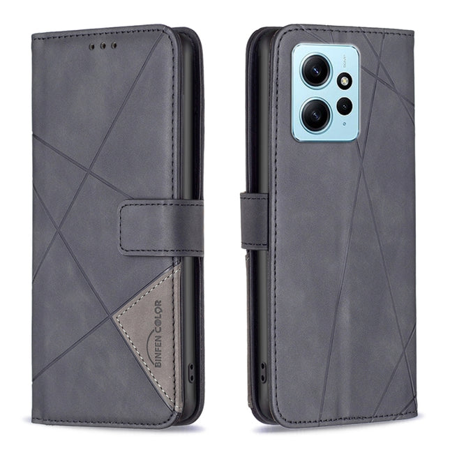 Magnetic Buckle Rhombus Texture Leather Phone Case, For OPPO Find X6 5G, For OPPO Find X6 Pro 5G, For Realme C55, For Xiaomi Redmi Note 12 4G Global