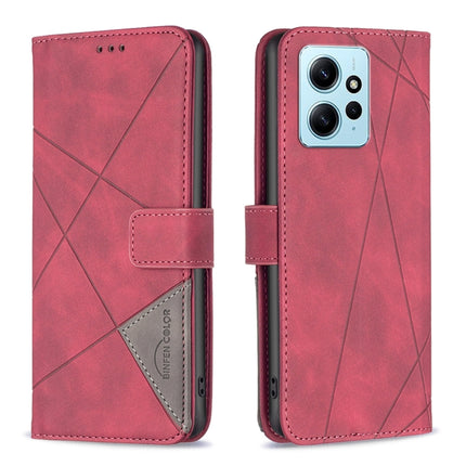 Magnetic Buckle Rhombus Texture Leather Phone Case, For OPPO Find X6 5G, For OPPO Find X6 Pro 5G, For Realme C55, For Xiaomi Redmi Note 12 4G Global