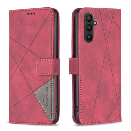 Magnetic Buckle Rhombus Texture Leather Phone Case, For Samsung Galaxy A24 4G, For Samsung Galaxy M14 5G, For Nokia G22