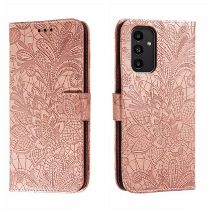 Lace Flower Embossing Flip Leather Phone Case, For Samsung Galaxy A04e, For Samsung Galaxy A14 4G, For Samsung Galaxy A24 5G, For Samsung Galaxy A34 5G