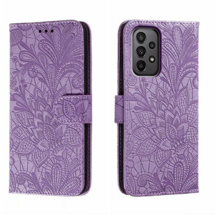 Lace Flower Embossing Flip Leather Phone Case, For Samsung Galaxy A04e, For Samsung Galaxy A14 4G, For Samsung Galaxy A24 5G, For Samsung Galaxy A34 5G