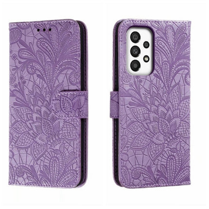 Lace Flower Embossing Flip Leather Phone Case, For Samsung Galaxy A04e, For Samsung Galaxy A14 4G, For Samsung Galaxy A24 5G, For Samsung Galaxy A34 5G