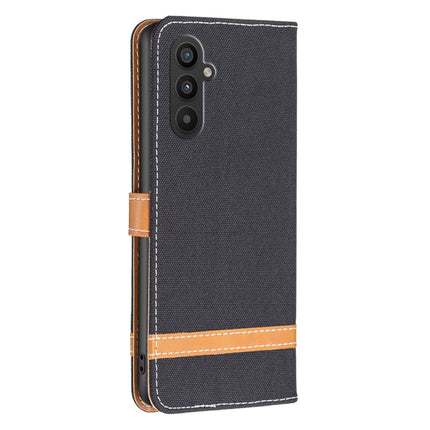 Color Block Denim Texture Leather Phone Case, For Samsung Galaxy A24 4G, For Samsung Galaxy M14 5G