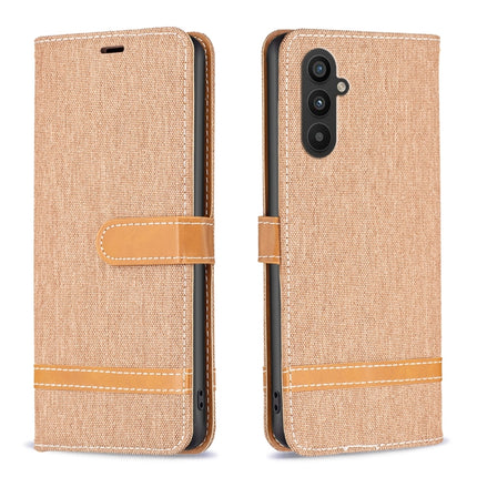 Color Block Denim Texture Leather Phone Case, For Samsung Galaxy A24 4G, For Samsung Galaxy M14 5G