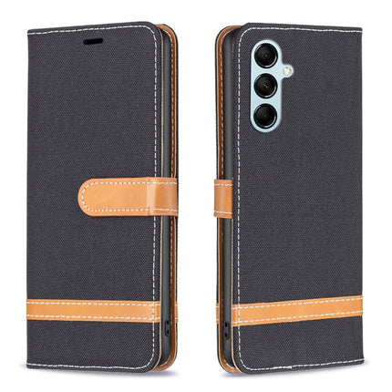Color Block Denim Texture Leather Phone Case, For Samsung Galaxy A24 4G, For Samsung Galaxy M14 5G