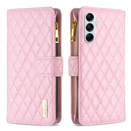 Diamond Lattice Zipper Wallet Leather Flip Phone Case, For Xiaomi Redmi Note 12 4G Global, For Nokia G22, For Samsung Galaxy A24 4G, For Samsung Galaxy M14 5G