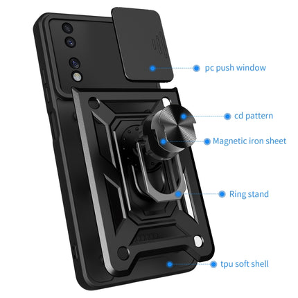 Sliding Camera Cover Design TPU+PC Phone Case, For Honor 70 5G