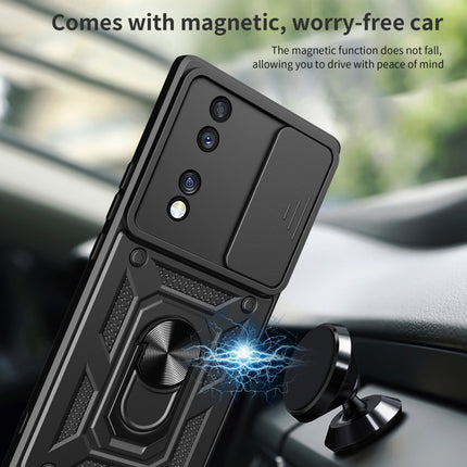 Sliding Camera Cover Design TPU+PC Phone Case, For Honor 70 5G