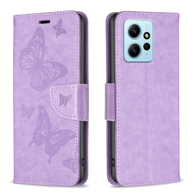 Two Butterflies Embossing Leather Phone Case, For Xiaomi Redmi Note 12 4G Global, For Nokia G22, For Samsung Galaxy A24 4G, For Samsung Galaxy M14 5G