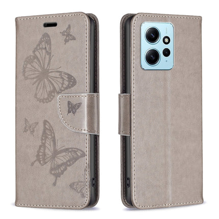 Two Butterflies Embossing Leather Phone Case, For Xiaomi Redmi Note 12 4G Global, For Nokia G22, For Samsung Galaxy A24 4G, For Samsung Galaxy M14 5G
