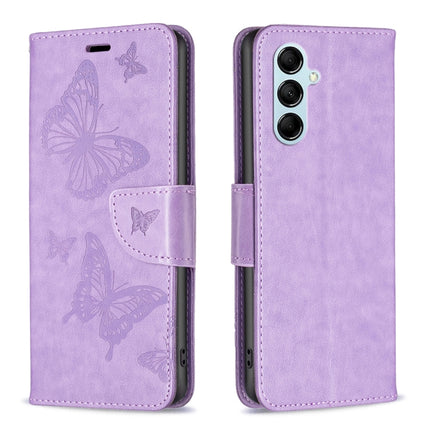 Two Butterflies Embossing Leather Phone Case, For Xiaomi Redmi Note 12 4G Global, For Nokia G22, For Samsung Galaxy A24 4G, For Samsung Galaxy M14 5G