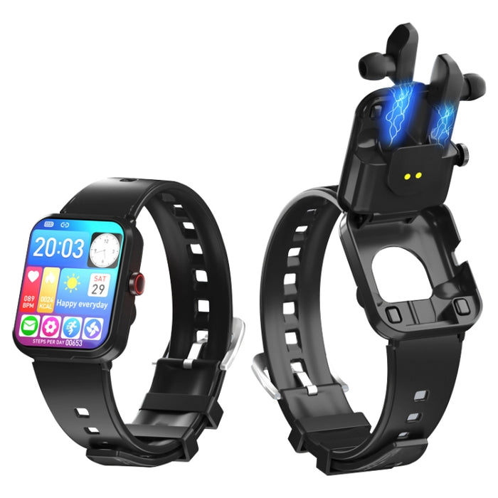 S6 TWS Earphone 1.91 inch Smart Bracelet Support Bluetooth Call / Health Monitoring