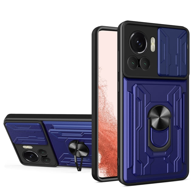 Sliding Camshield TPU+PC Phone Case with Card Slot, For Motorola Edge 30 Ultra 5G, For OPPO A17 4G, For Realme 10 4G