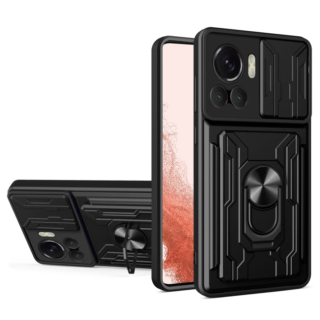 Sliding Camshield TPU+PC Phone Case with Card Slot, For Motorola Edge 30 Ultra 5G, For OPPO A17 4G, For Realme 10 4G