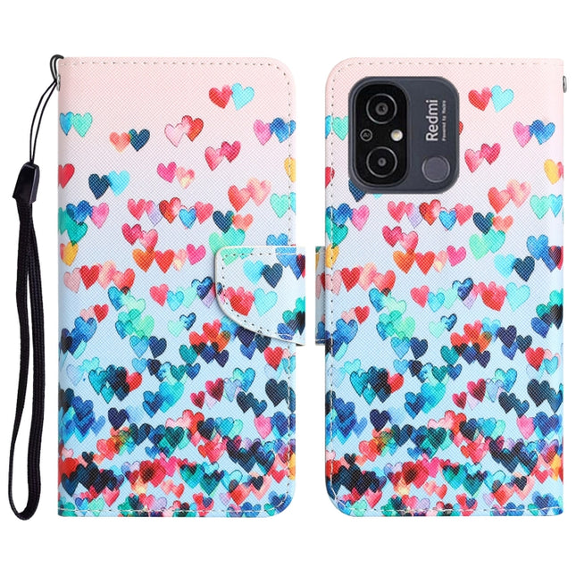Colored Drawing Leather Phone Case, For Xiaomi Redmi 12C